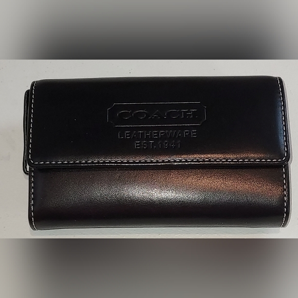 Coach Black Leather Small Multi-Functional Wallet 4768BF NWT - Picture 8 of 8